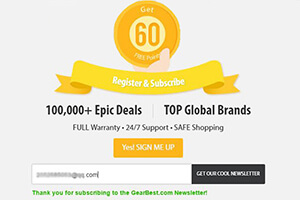 Easy get 60 FREE points from Gearbest