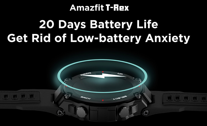 Amazfit T-Rex Battery Life