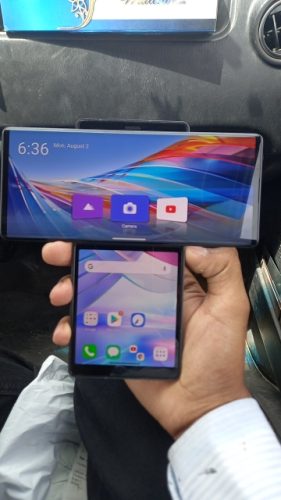 Click to view full screen Authentic Unlocked Cell Cellphone LG Wing 5Gt; 8GB+128GB Rotating photo review
