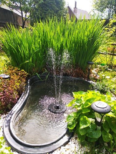 Click to view full screen Mini Photo voltaic Water Fountain Pool Pond Waterfall Fountain Backyard photo review