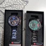 CURREN Novos relógios de moda com aço inoxidável Top Brand Luxury Sports Chronograph Quartz Watch Men Relogio Masculino photo review