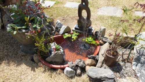 Click to view full screen Mini Photo voltaic Water Fountain Pool Pond Waterfall Fountain Backyard photo review