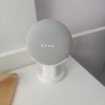 PlusAcc Desktop Stand Holder Desk Mount for Google Dwelling Mini Nest Mini Voice Assistants Holder Saving Area Bracket In Bed room photo review