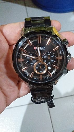CURREN Novos relógios de moda com aço inoxidável Top Brand Luxury Sports Chronograph Quartz Watch Men Relogio Masculino photo review