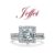 1CT Trendy Beaded Inlay Square Combination Rings 925 Silver Platinum Plated Imitation Diamond Classic Wedding Jewelry For Women