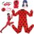 2021 Newest redbug Cospaly Bug Costume Earrings Sets adult Kids Girls Halloween Cosplay Marinette Dupain-Cheng Jumpsuit Tikki
