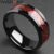 Domineering Man Ring Red Green Carbon Fiber Black Dragon Inlay Comfort Fit Stainless steel Rings for Men Wedding Band Ring