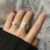 EN Trendy Silver Color Butterfly Rings For Women Men Lover Couple Rings Set Wedding Open Rings Fashion 2021 Valentine’s Jewelry