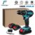 FASGet Brushless Electric Drill 20 Torque 350N.M Cordless Screwdriver 10mm Chuck Li-ion Battery Electric Power Screwdriver Drill