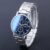 Fashionable casual men’s watch new neutral watches Geneva false eye colour blue glass steel band watches men quartz watch