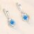 HOT 925 Sterling Silver New Woman Fashion Jewelry High Quality Blue Pink White Purple Crystal Zircon Hot Selling Earrings 2021