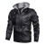 Men Brand Winter Leather Jacket Coat Men Fashion Hooded Motorcycle PU