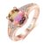 New Fashion Women Rings Rose Gold Color Crystal Inlay Rings Wedding Engagement Bands Classic Jewelry Girl Birthday Gift