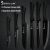 Sowoll Stainless Steel Kitchen Knives 6 Piece Set Sharp Black Blade ABS+TPR Handle Knife Meat Fish Fruit Cooking Accessories