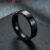 Stainless Steel Black Rings for Women Wedding Rings Men Jewelry Width 6mm Custom engraving name Logo